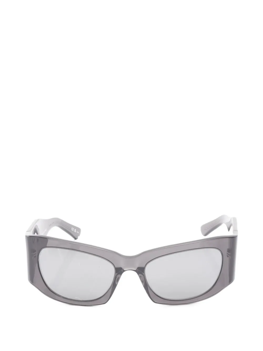 Pre-owned Balenciaga 2020s Rectangle-frame Sunglasses In Black