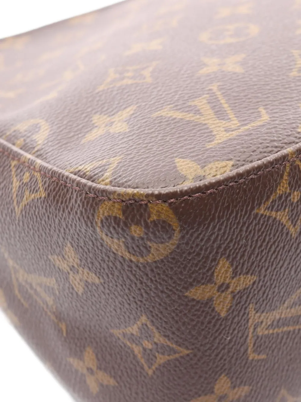 Pre-owned Louis Vuitton 2002 Looping Mm Shoulder Bag In Brown