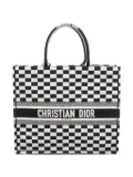 Christian Dior Pre-Owned 2010's Book check-pattern tote bag - Black