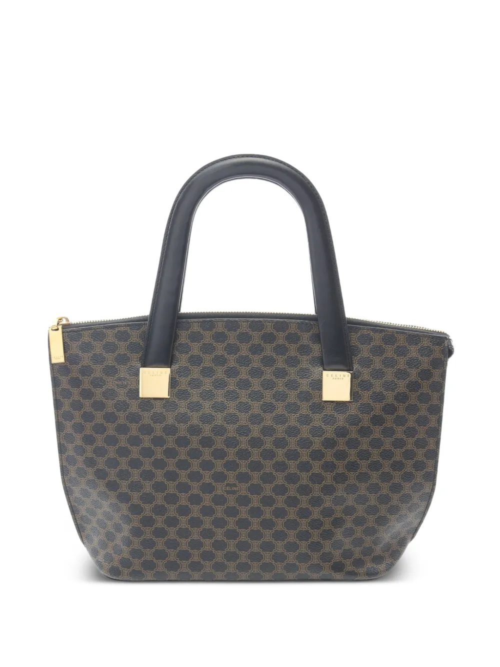 Pre-owned Celine 2000s Macadam Top-handle Tote Bag In Black
