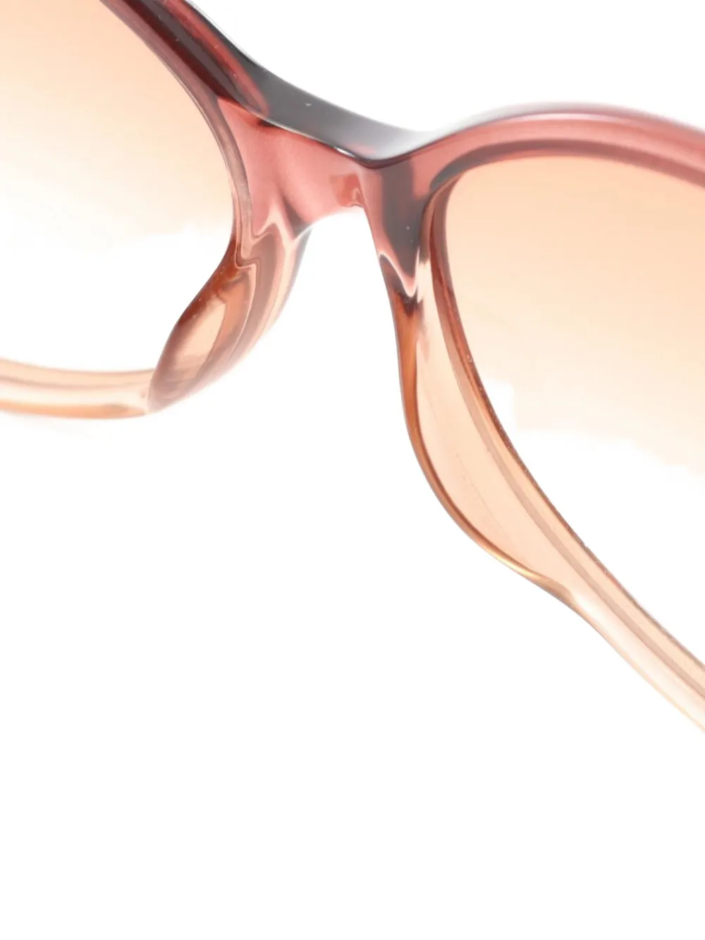 Pre-owned Dior 2010s Rhinestone Oval Sunglasses In Red