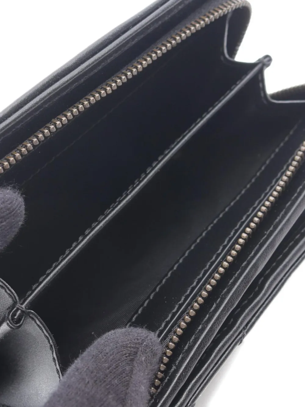 Pre-owned Gucci 2020s Double G Quilted Wallet In Black