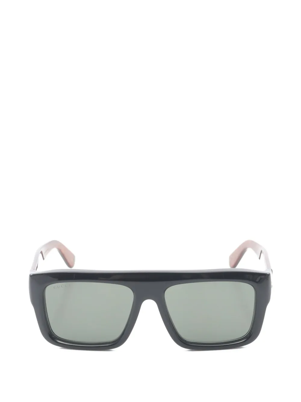 Pre-owned Gucci 2020s Rectangle/frame Sunglasses In Black