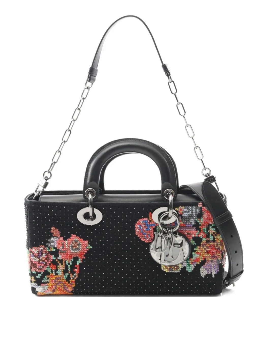 Christian Dior Pre-Owned 2020s medium Lady D-Joy shoulder bag - ブラック Christian Dior Pre-Owned 2020s medium Lady D-Joy shoulder bag - ブラック