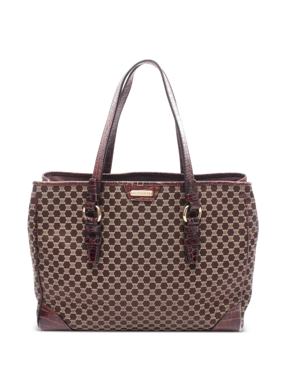 Celine Pre-Owned 2000s マカダム ハンドバッグ - ブラウン Celine Pre-Owned 2000s マカダム ハンドバッグ - ブラウン