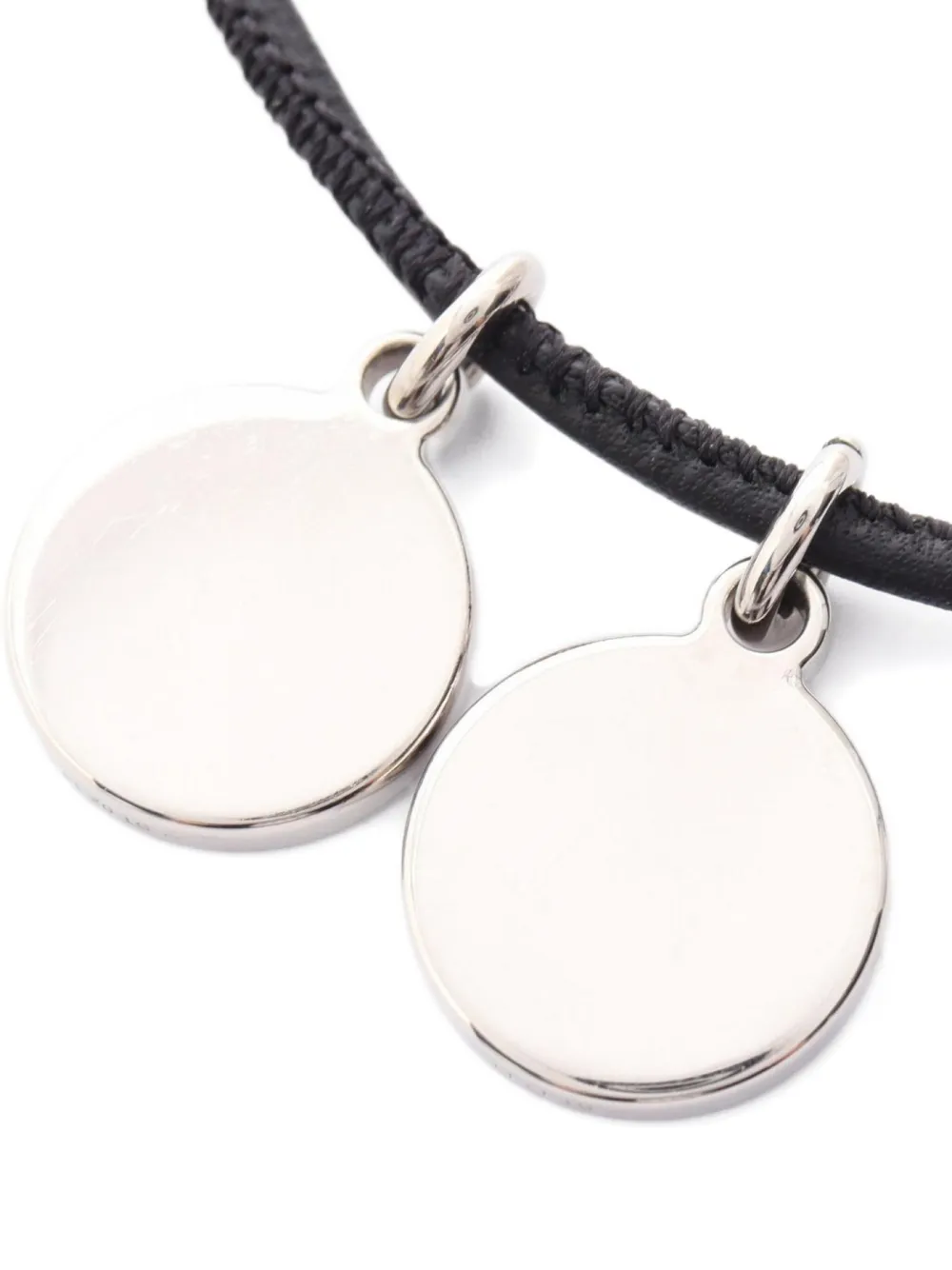 Pre-owned Hermes 2010s Eclipse Necklace In Silver