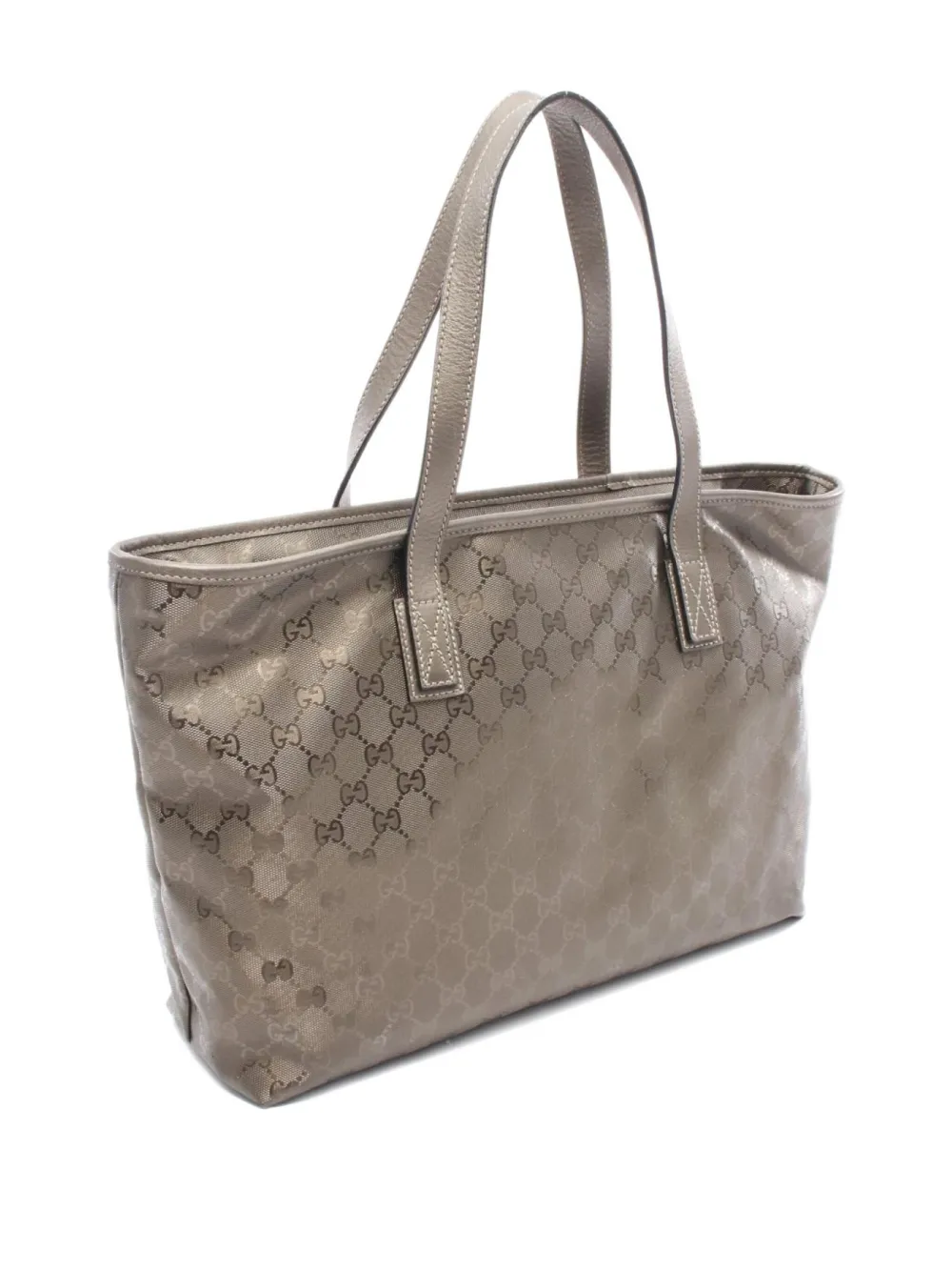 Pre-owned Gucci 2000s Gg Imprime Tote Bag In Brown