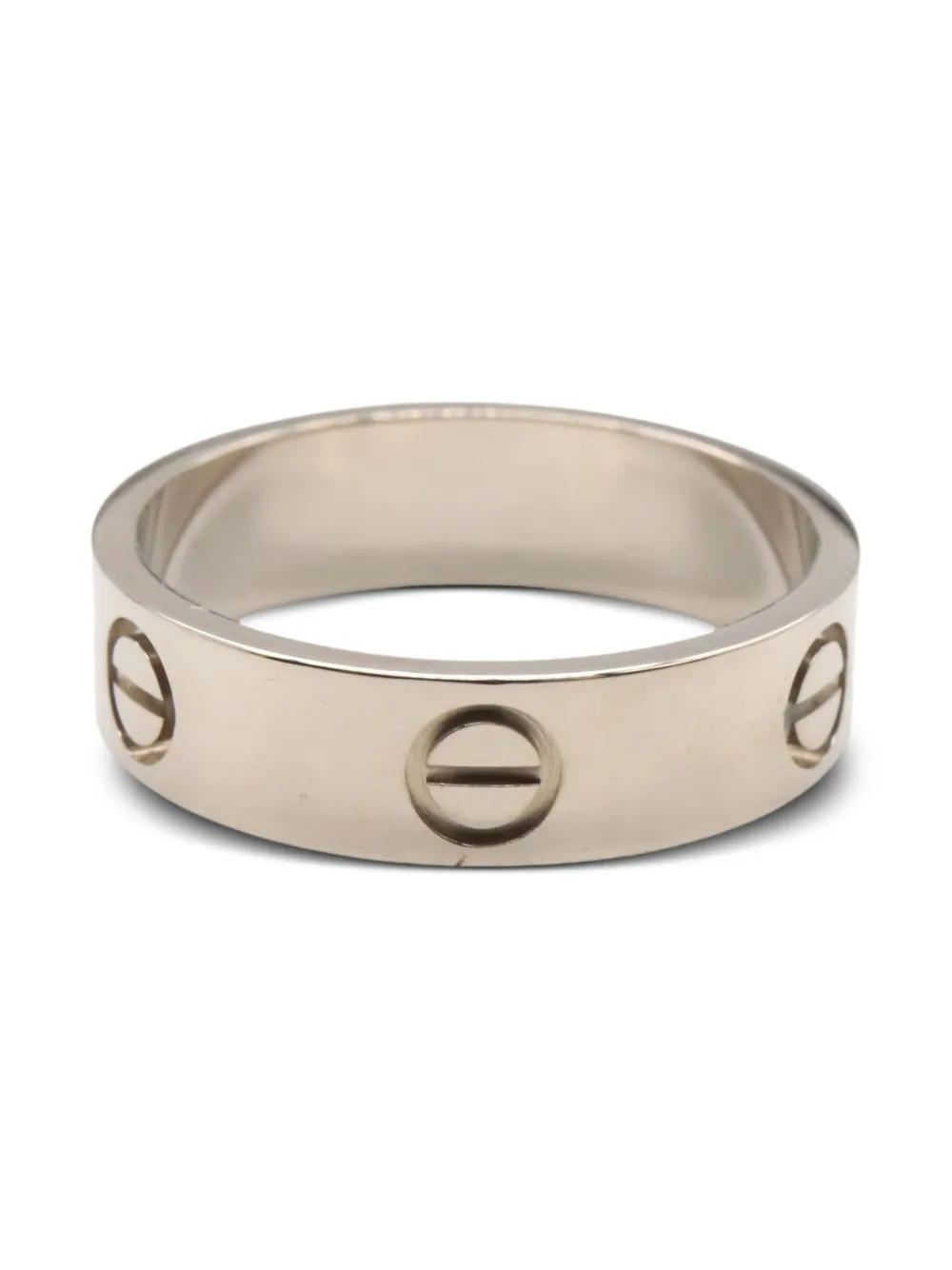 Pre-owned Cartier 2010s 18k White Gold Love Ring In Silver