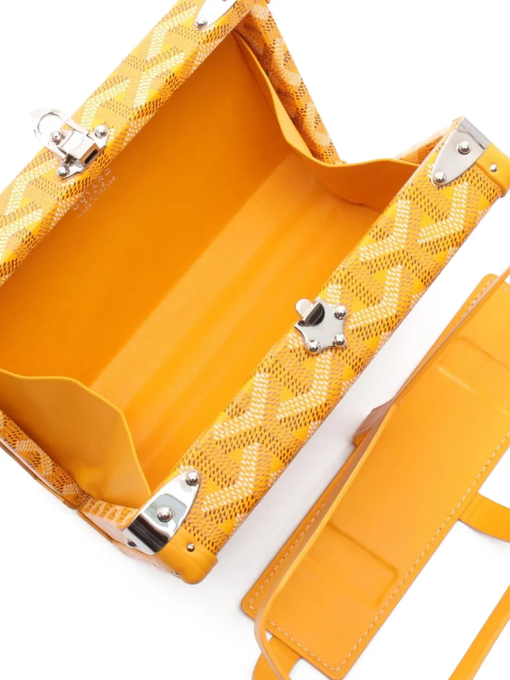 Pre-owned Goyard 2010s Minaudière Trunk Bag In Yellow