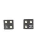 CHANEL Pre-Owned 1986-1988 Coco Mark earrings - Black