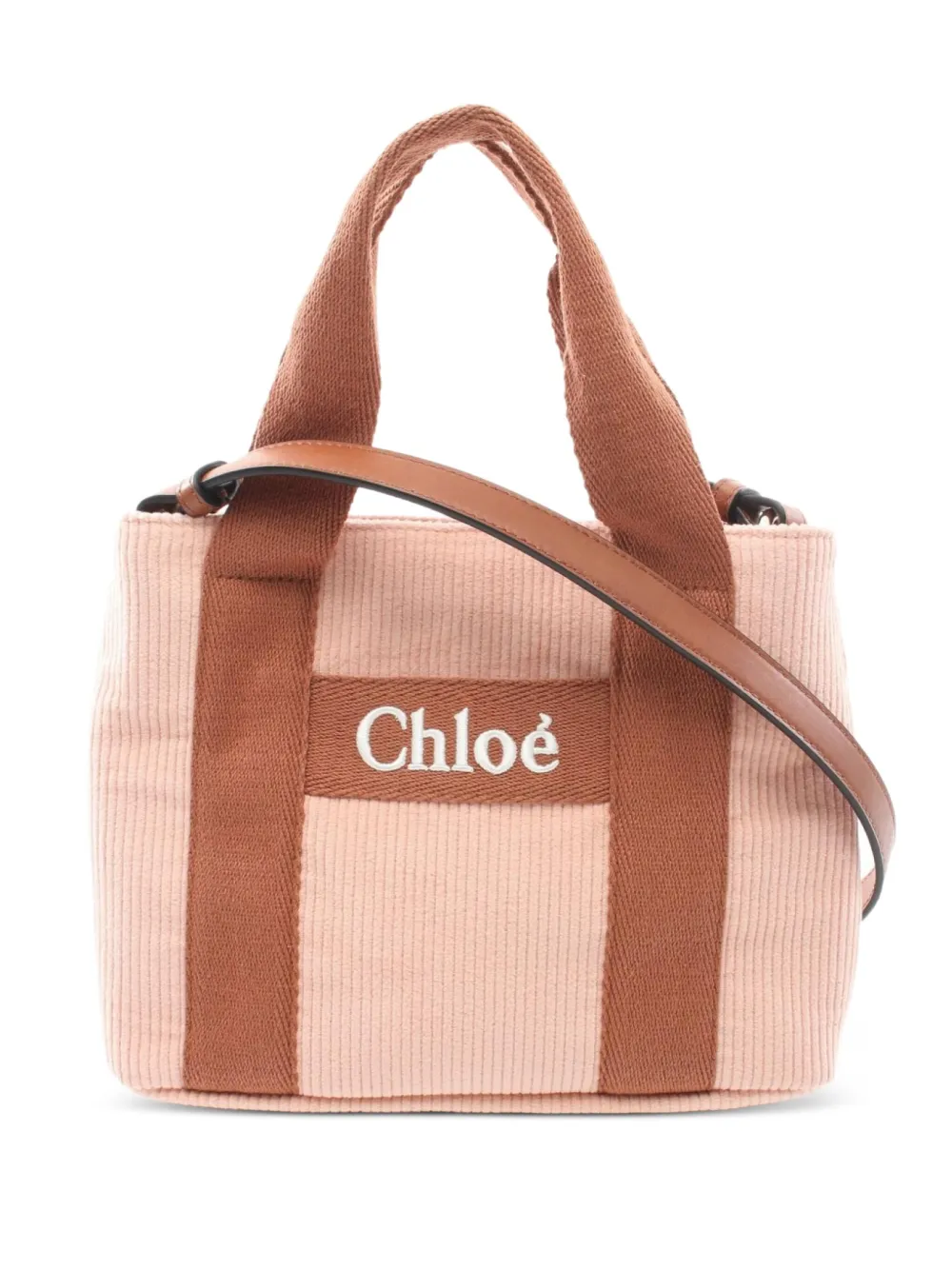 Chloé Pre-Owned 2020s corduroy shoulder bag | Pink | Image 1