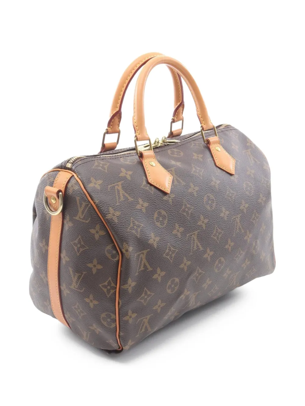 Pre-owned Louis Vuitton 2016's Speedy Bandouliere 30 Monogram Tote Bag In Brown