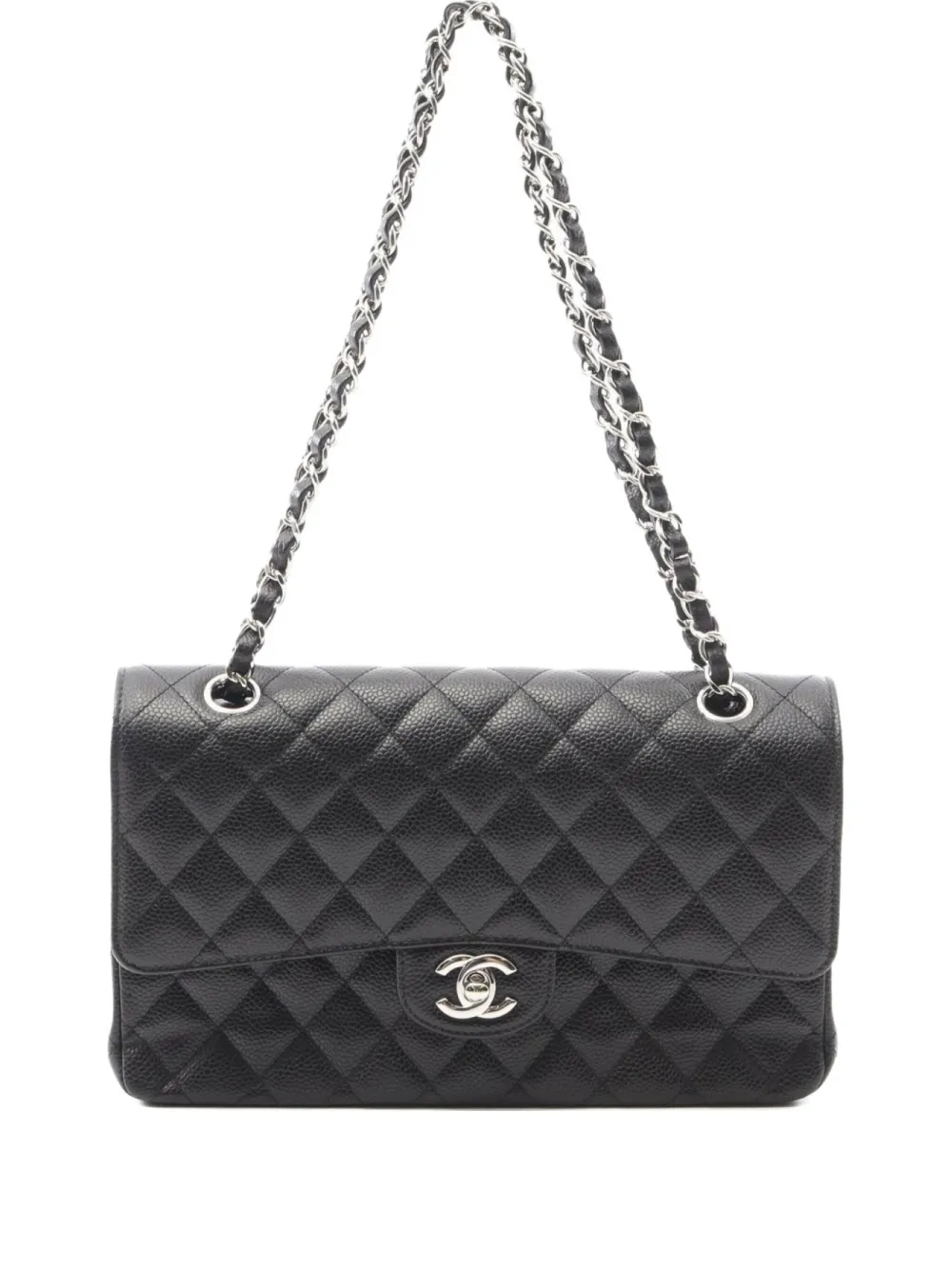 CHANEL Pre-Owned 2020-2021 クラシック フラップ ショルダーバッグ - ブラック CHANEL Pre-Owned 2020-2021 クラシック フラップ ショルダーバッグ - ブラック