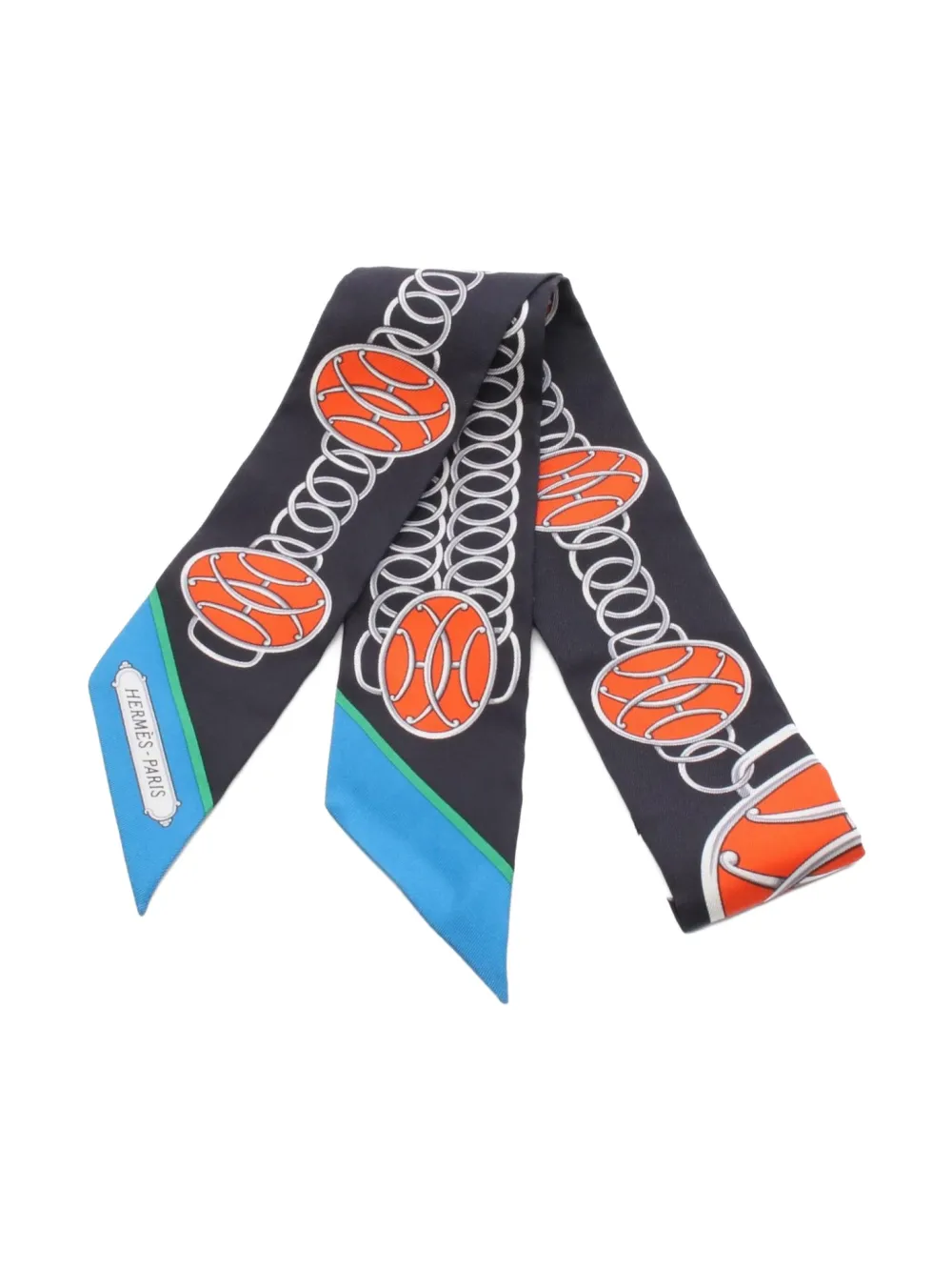 Hermès Pre-Owned 20s Lift Profile ribbon silk scarf | Image 2