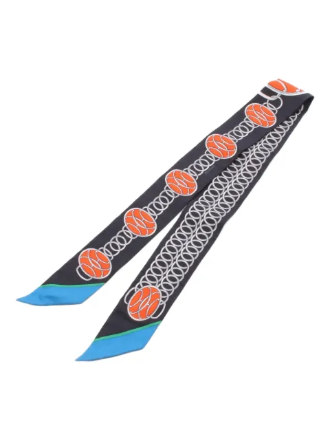 Hermès Pre-Owned 20s Lift Profile ribbon silk scarf