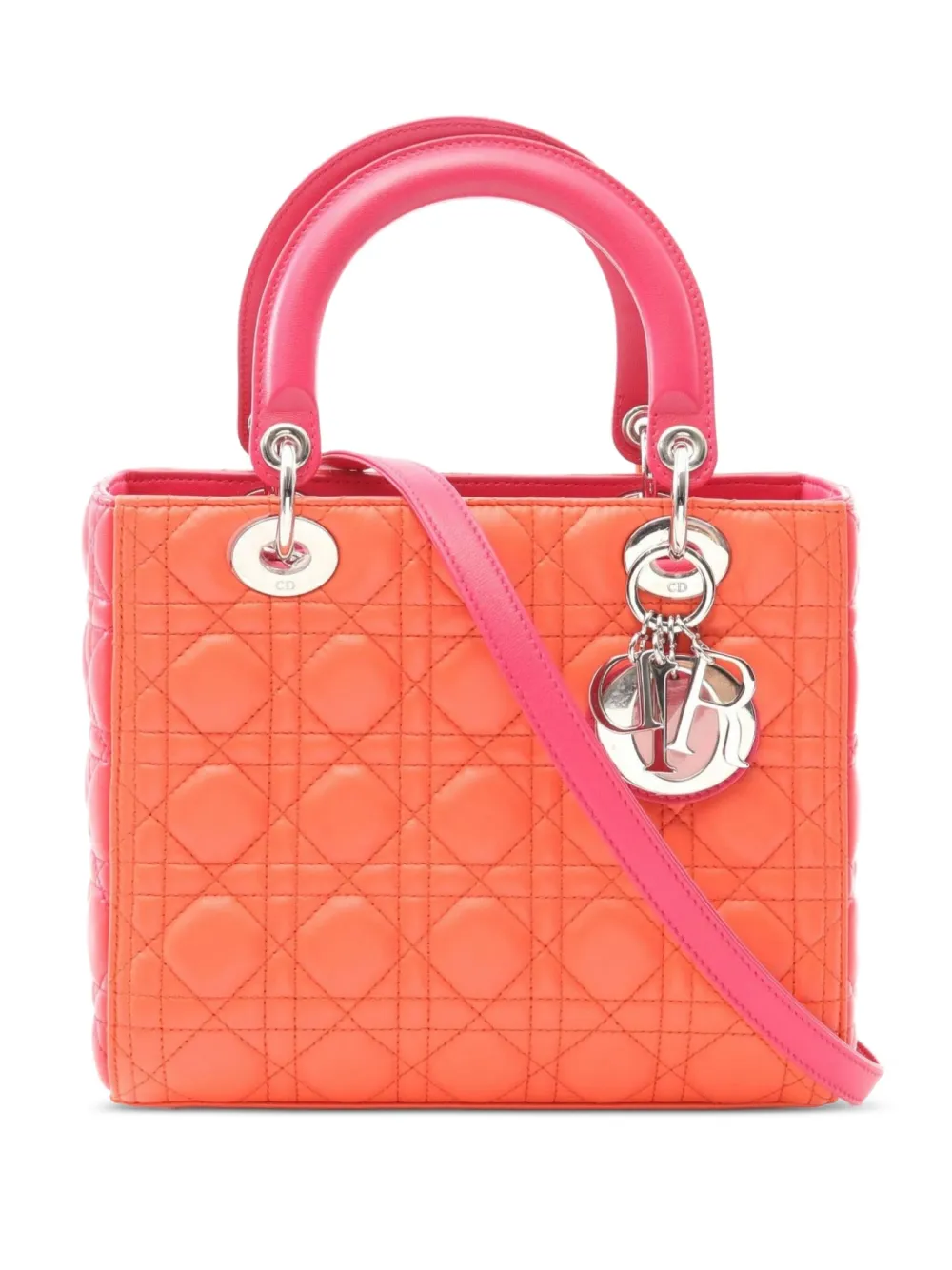 Christian Dior Pre-Owned 2010s レディ ディオール 2way ハンドバッグ - オレンジ Christian Dior Pre-Owned 2010s レディ ディオール 2way ハンドバッグ - オレンジ