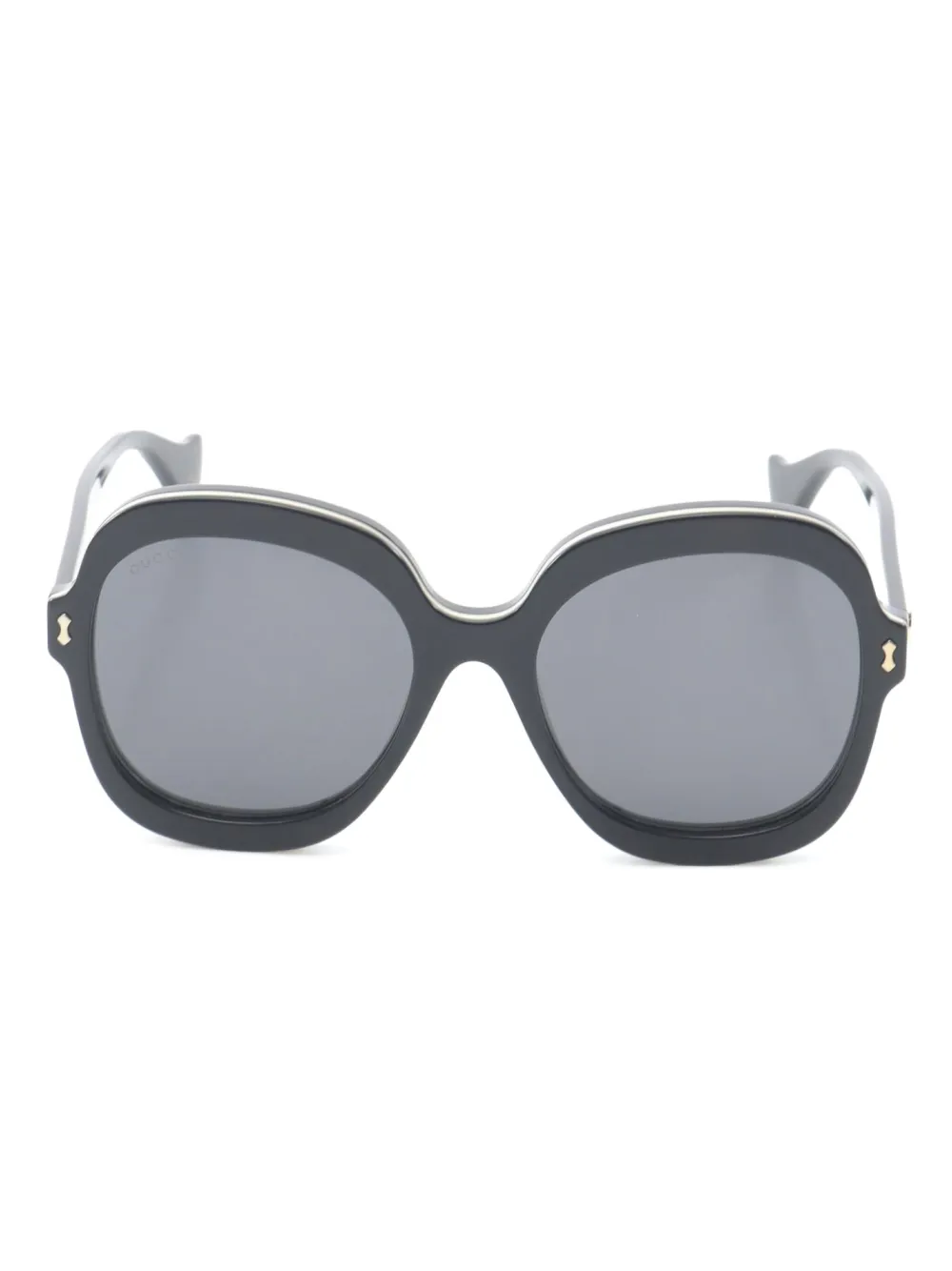 Gucci Pre-Owned 2000s ジオメトリックフレーム サングラス - ブラック Gucci Pre-Owned 2000s ジオメトリックフレーム サングラス - ブラック