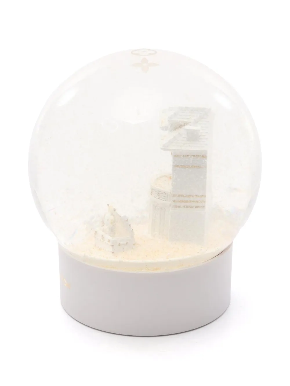Pre-owned Louis Vuitton 2020s Glass Snow Globe In White