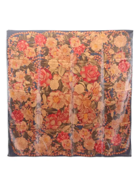 CHANEL Pre-Owned 1980s camellia floral-print silk scarf