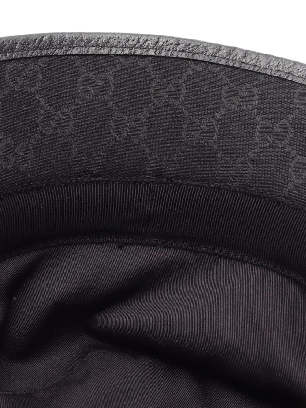 Pre-owned Gucci 10s Gg Marmont Bucket Hat In Black