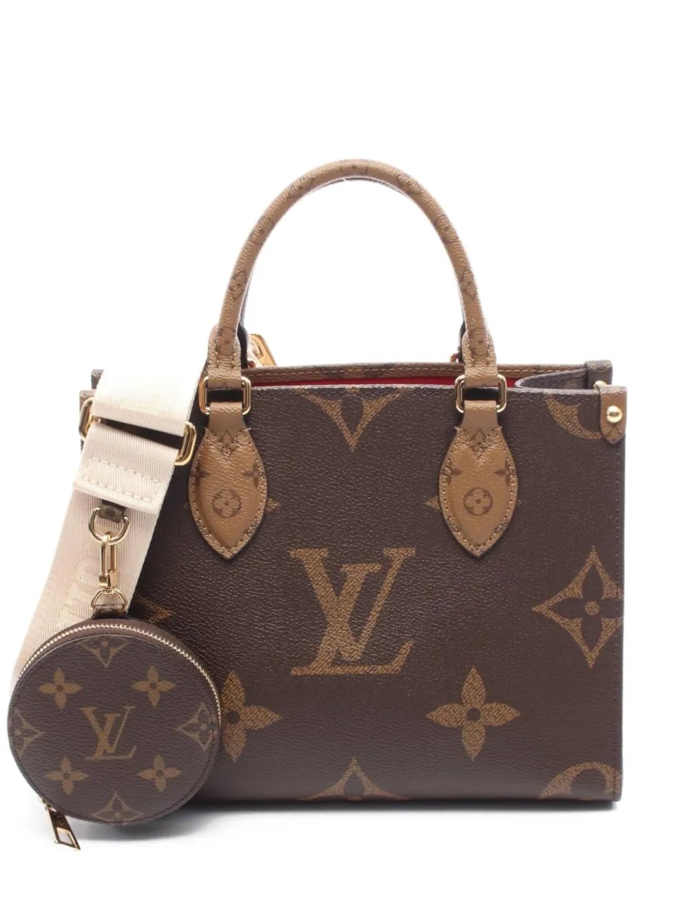 Louis Vuitton Pre-Owned 2010s オン ザ ゴーPM モノグラム リバース ハンドバッグ - ブラウン Louis Vuitton Pre-Owned 2010s オン ザ ゴーPM モノグラム リバース ハンドバッグ - ブラウン