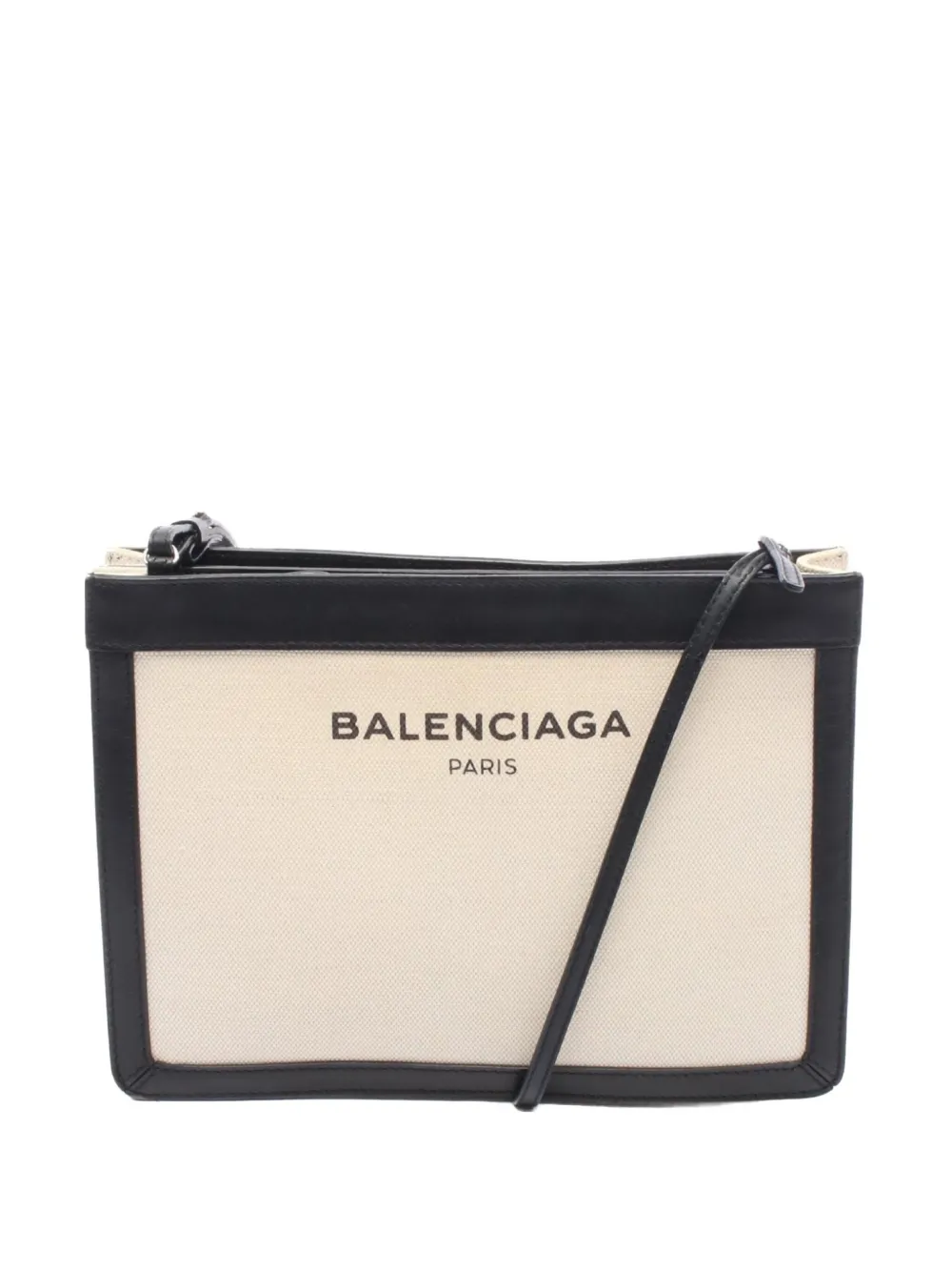 Balenciaga Pre-Owned 2000s leather-trimmed shoulder bag | Neutrals | Image 1