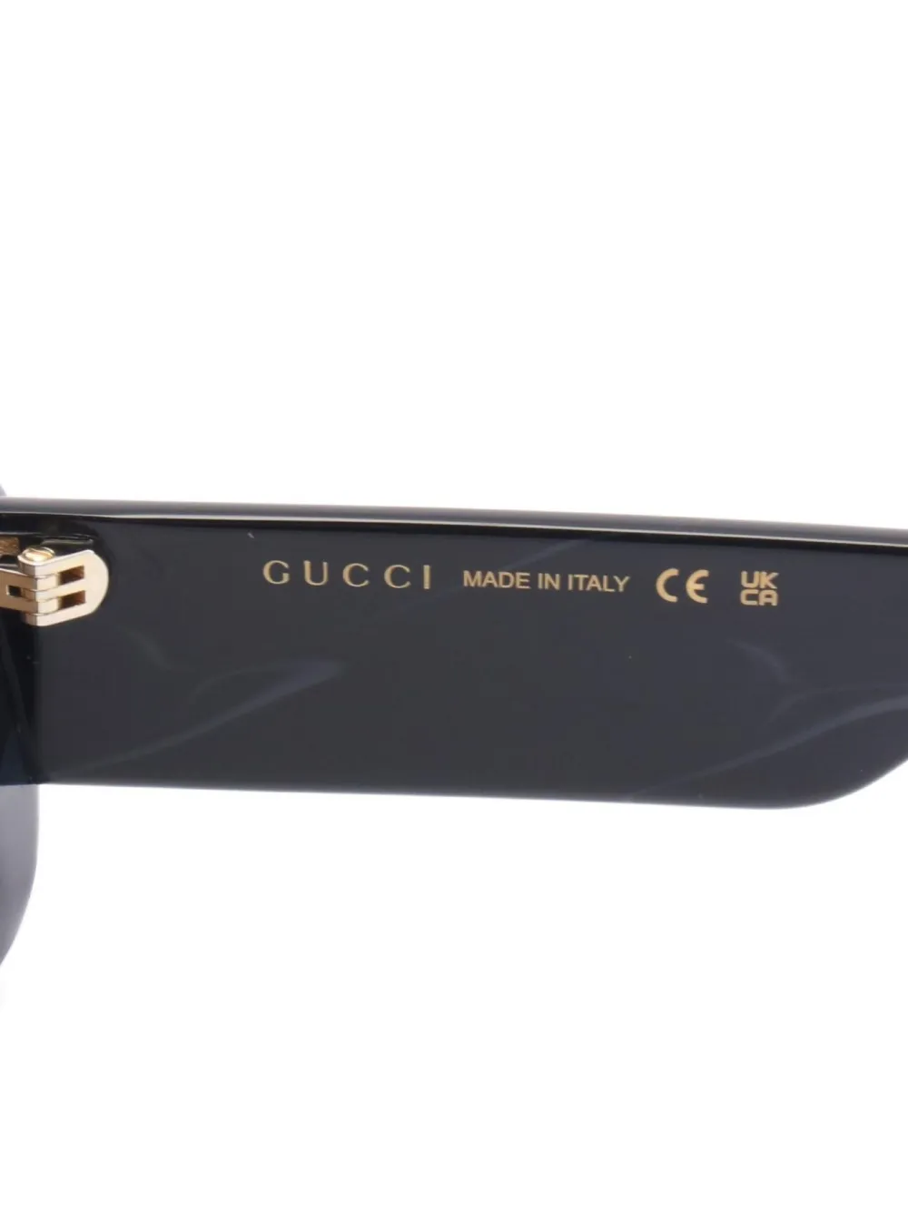 Pre-owned Gucci 2020s Rectangle-frame Sunglasses In Green