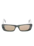 Gucci Pre-Owned 2020s rectangle-frame sunglasses - Green