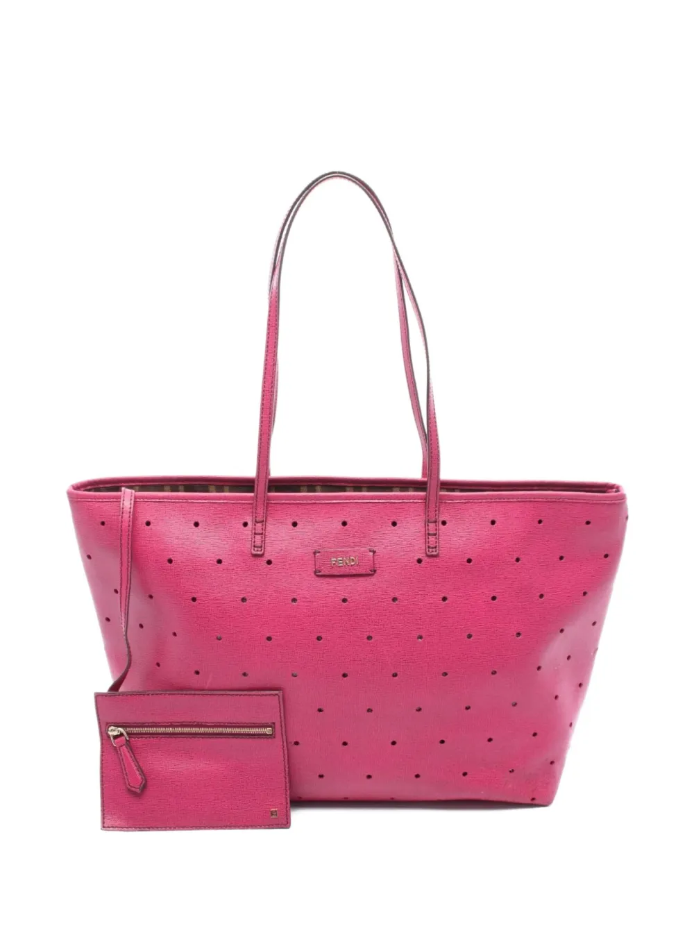 Fendi Pre-Owned 2000s punched tote bag | Pink | Image 1