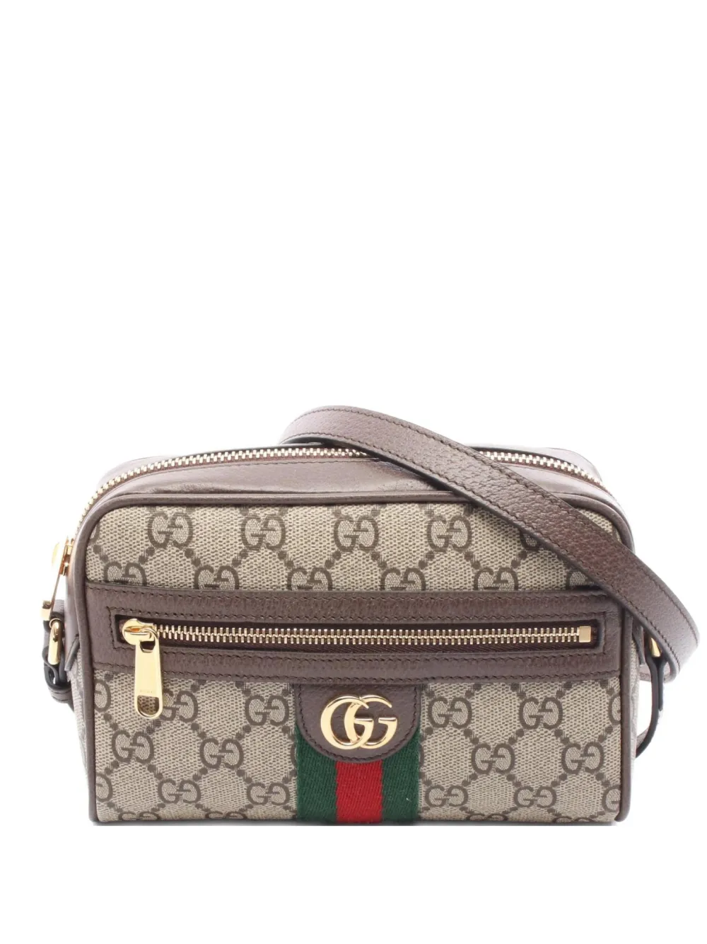 Gucci Pre-Owned 2020s オフィディア GGスプリーム ショルダーバッグ ミニ - ニュートラル Gucci Pre-Owned 2020s オフィディア GGスプリーム ショルダーバッグ ミニ - ニュートラル