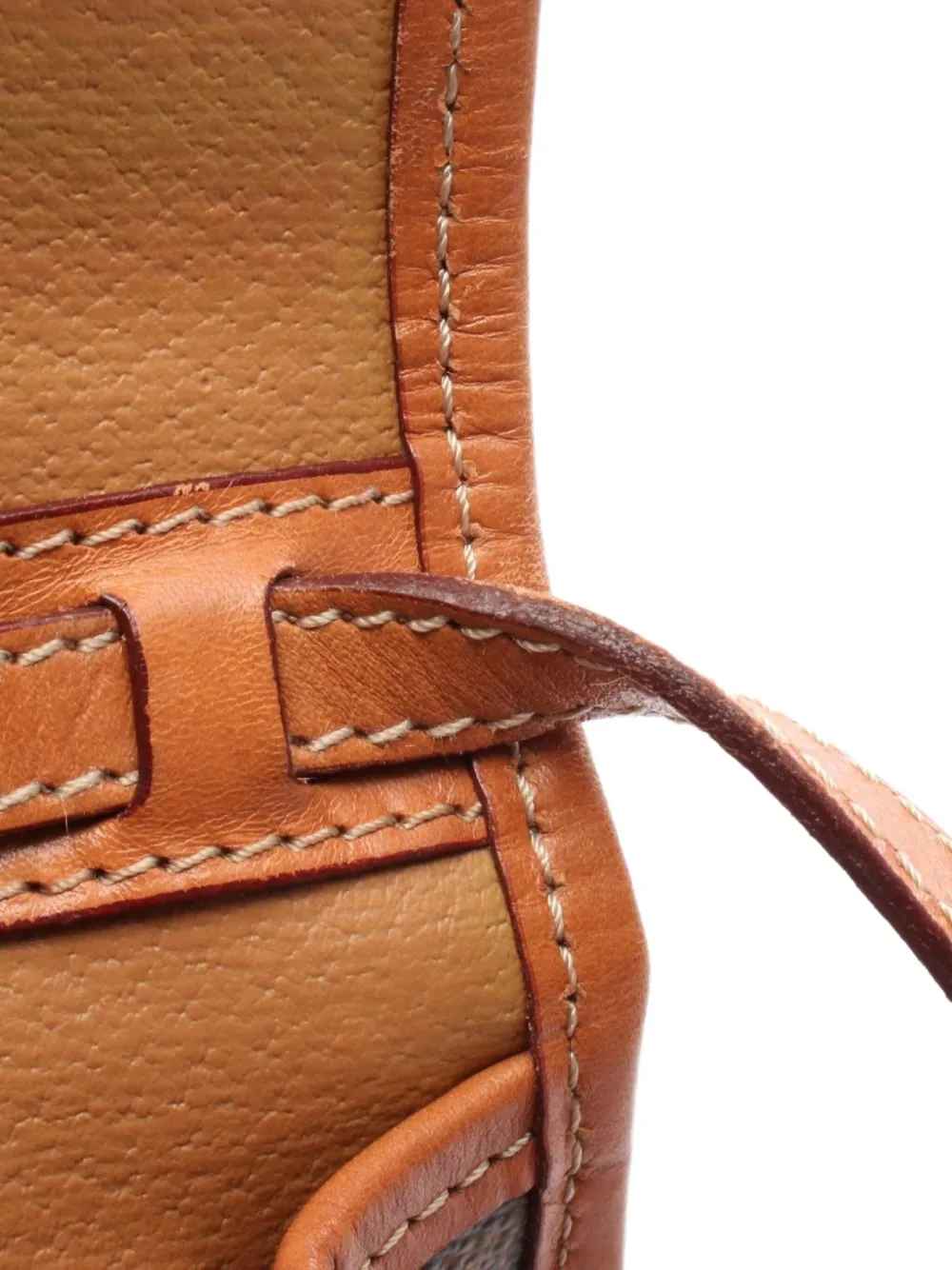 Pre-owned Celine 2000 Macadam Shoulder Bag In Brown