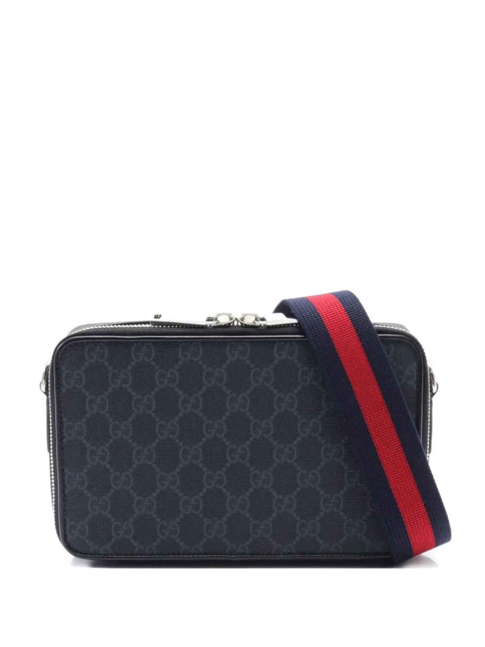 Gucci Pre-Owned 2020s GGスプリーム ショルダーバッグ - ブラック Gucci Pre-Owned 2020s GGスプリーム ショルダーバッグ - ブラック