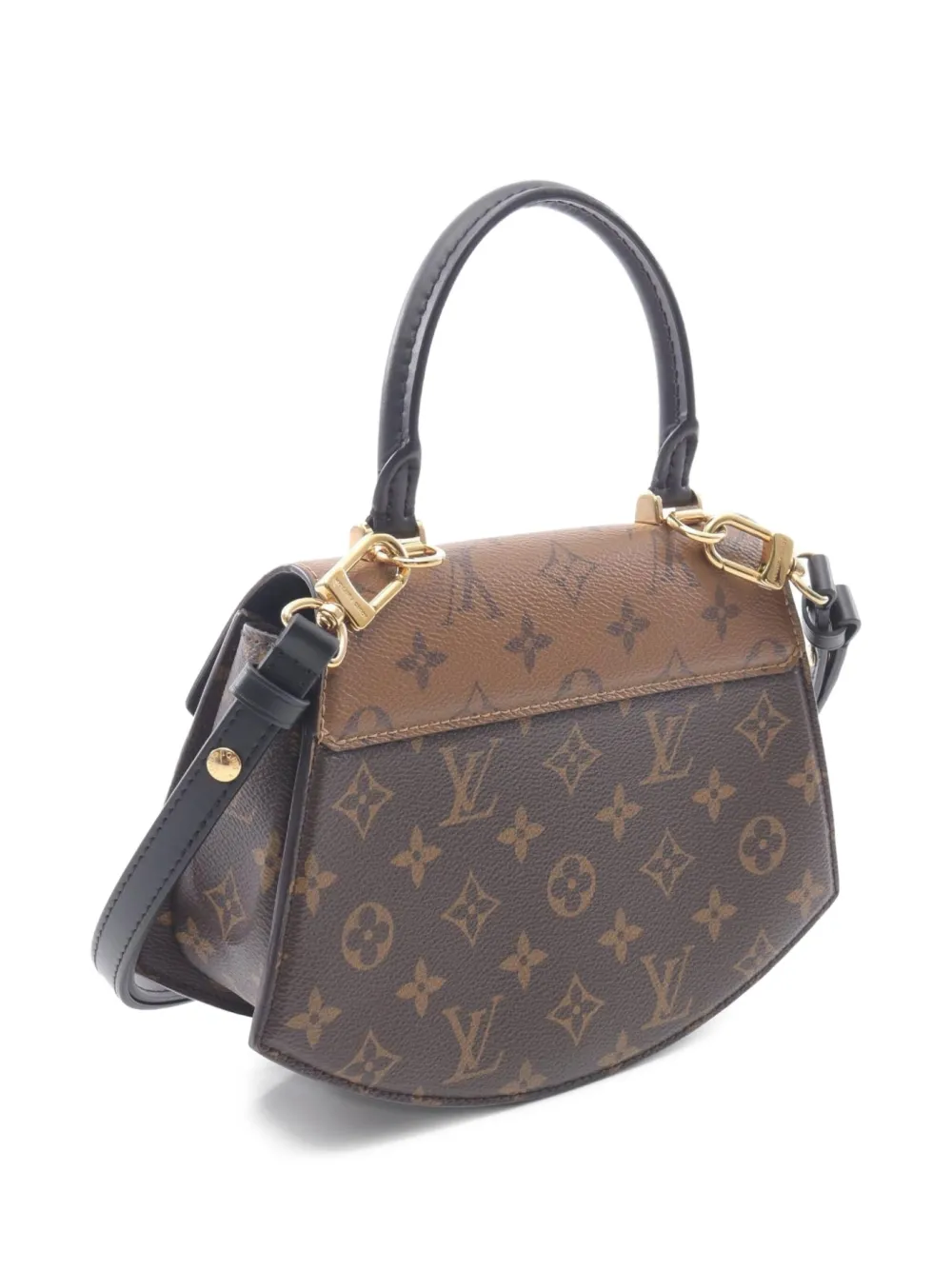 Pre-owned Louis Vuitton 2021 Monogram Reverse Handbag In Brown