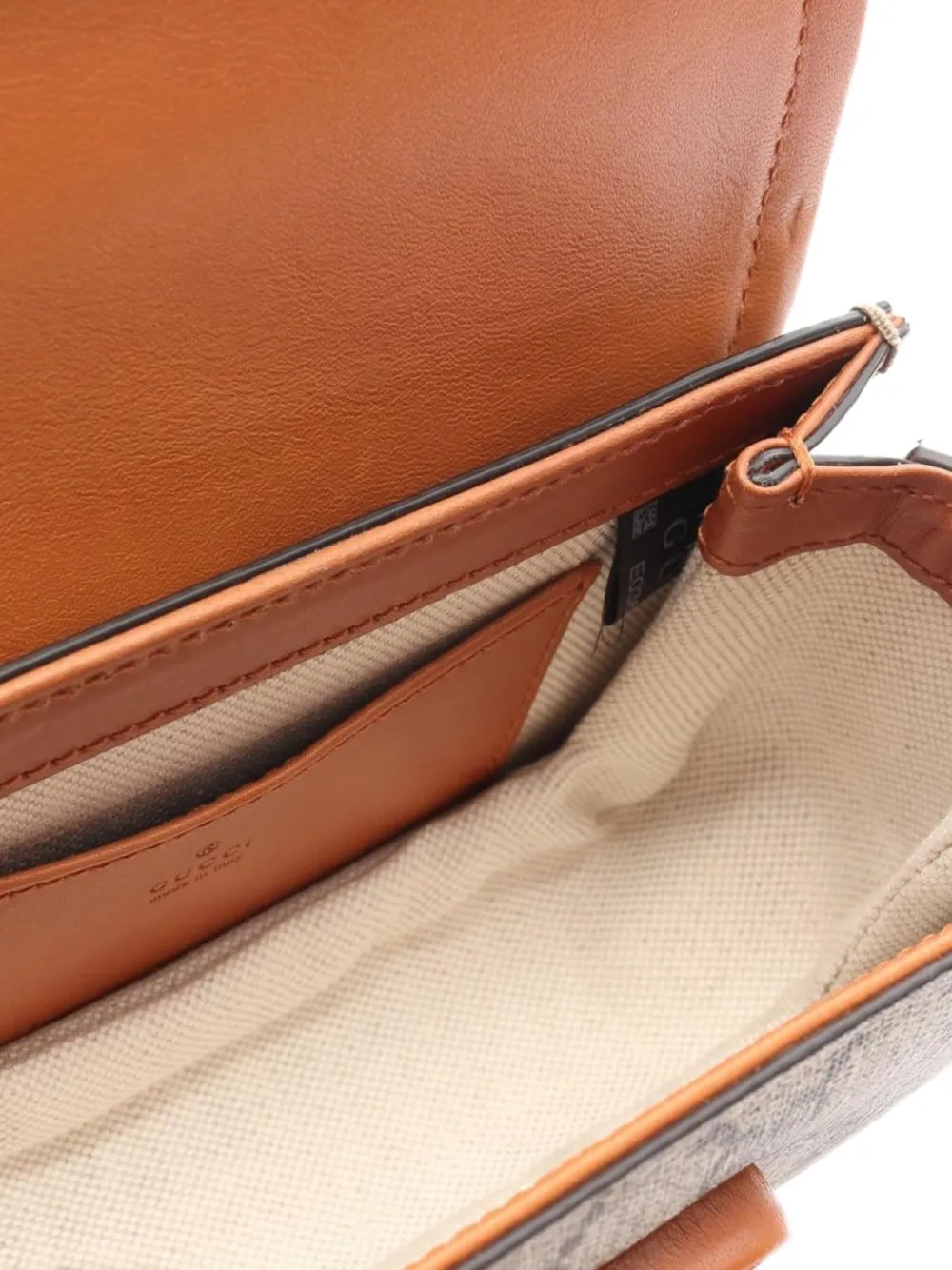 Pre-owned Gucci 2010's Bamboo Gg-pattern Belt Bag In Neutral