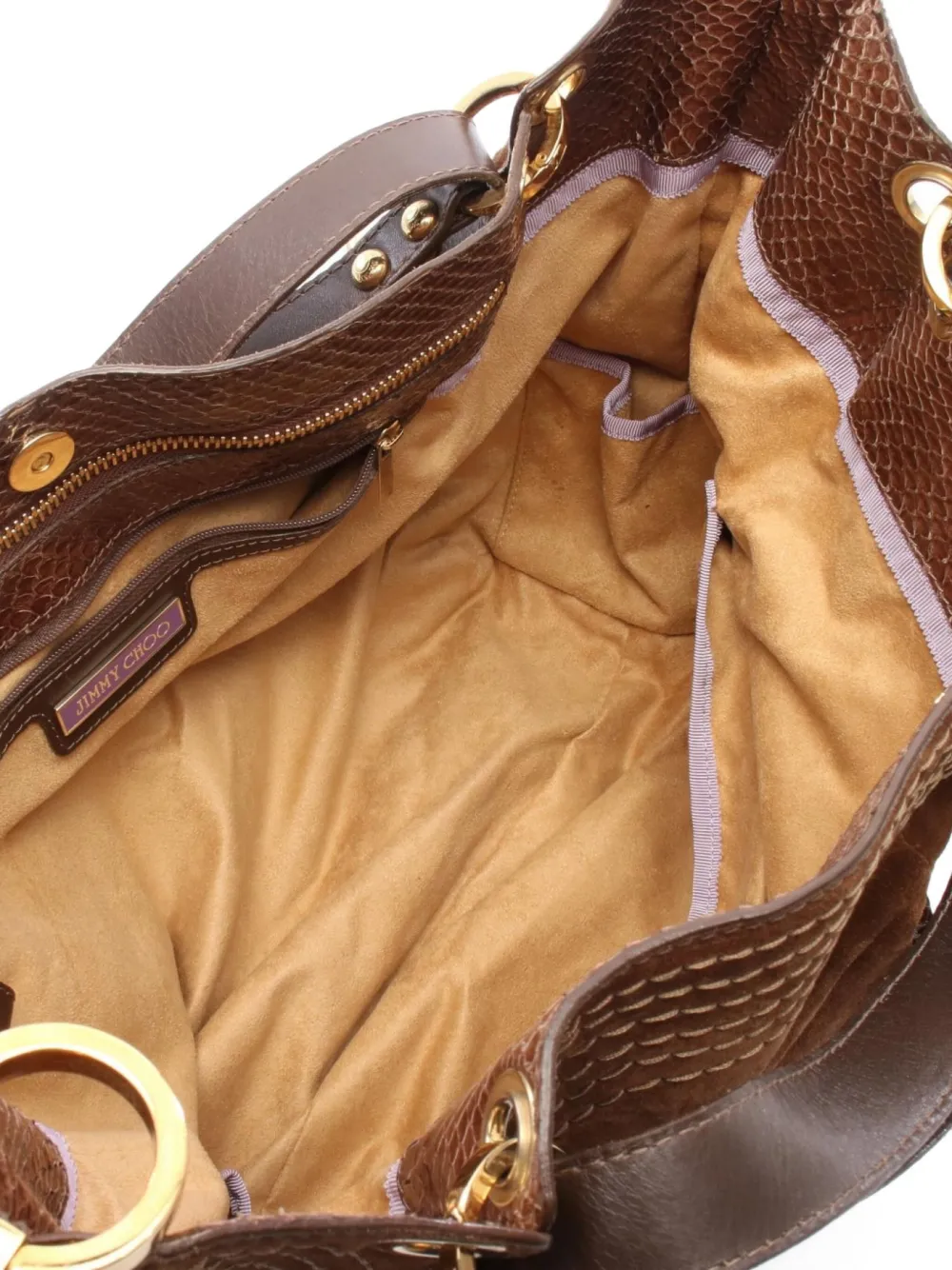 Pre-owned Jimmy Choo 2000s Suede Tote Bag In Brown