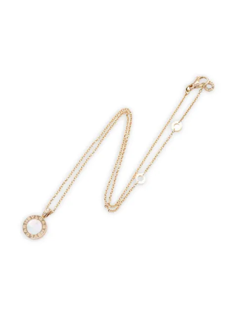 Bvlgari Pre-Owned collar en oro rosa de 18kt 2010 con diamante y ónix