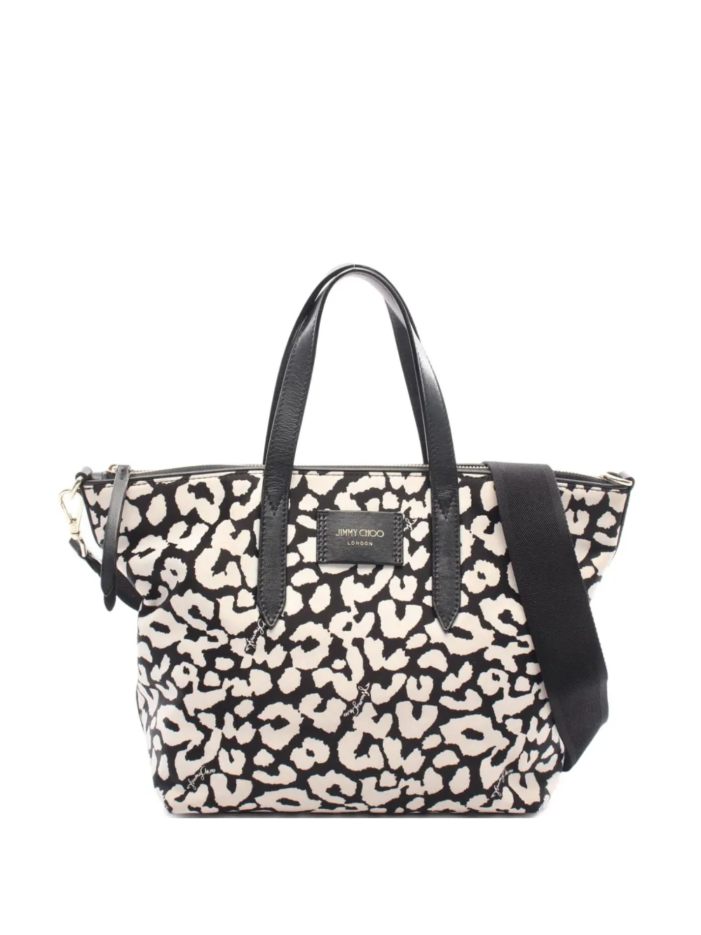 Jimmy Choo Pre-Owned 2000s Candice animal-print tote bag | White | Image 1