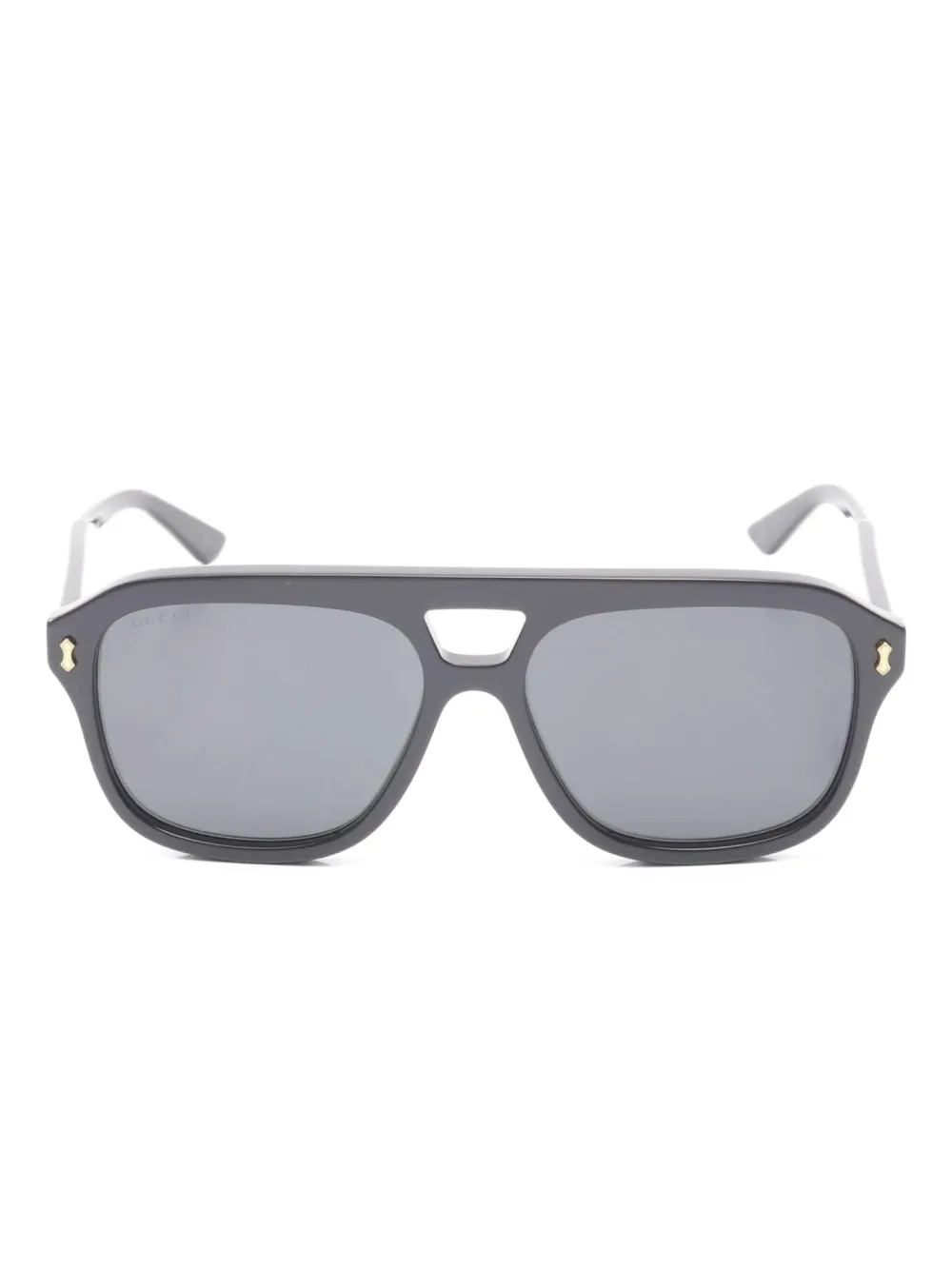 Gucci Pre-Owned 2000s geometric-frame sunglasses | Black | Image 1