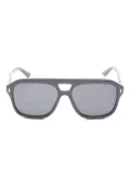 Gucci Pre-Owned 2000s geometric-frame sunglasses - Black