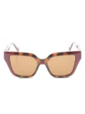 Gucci Pre-Owned 2020s tortoiseshell-pattern square-frame sunglasses - Brown