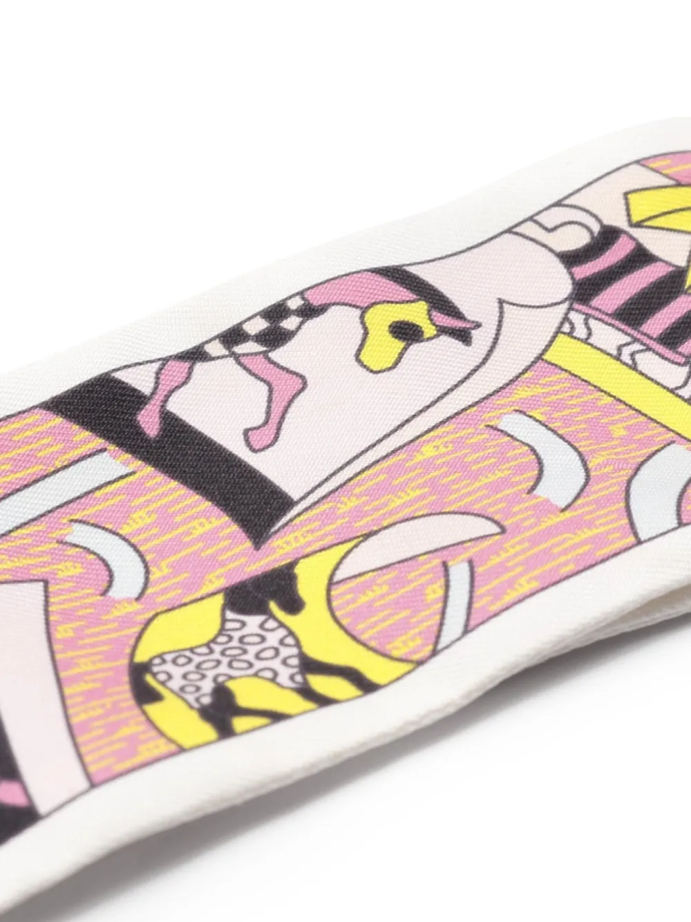 Pre-owned Hermes 2010s Factory Suite Ribbon Scarf In Pink