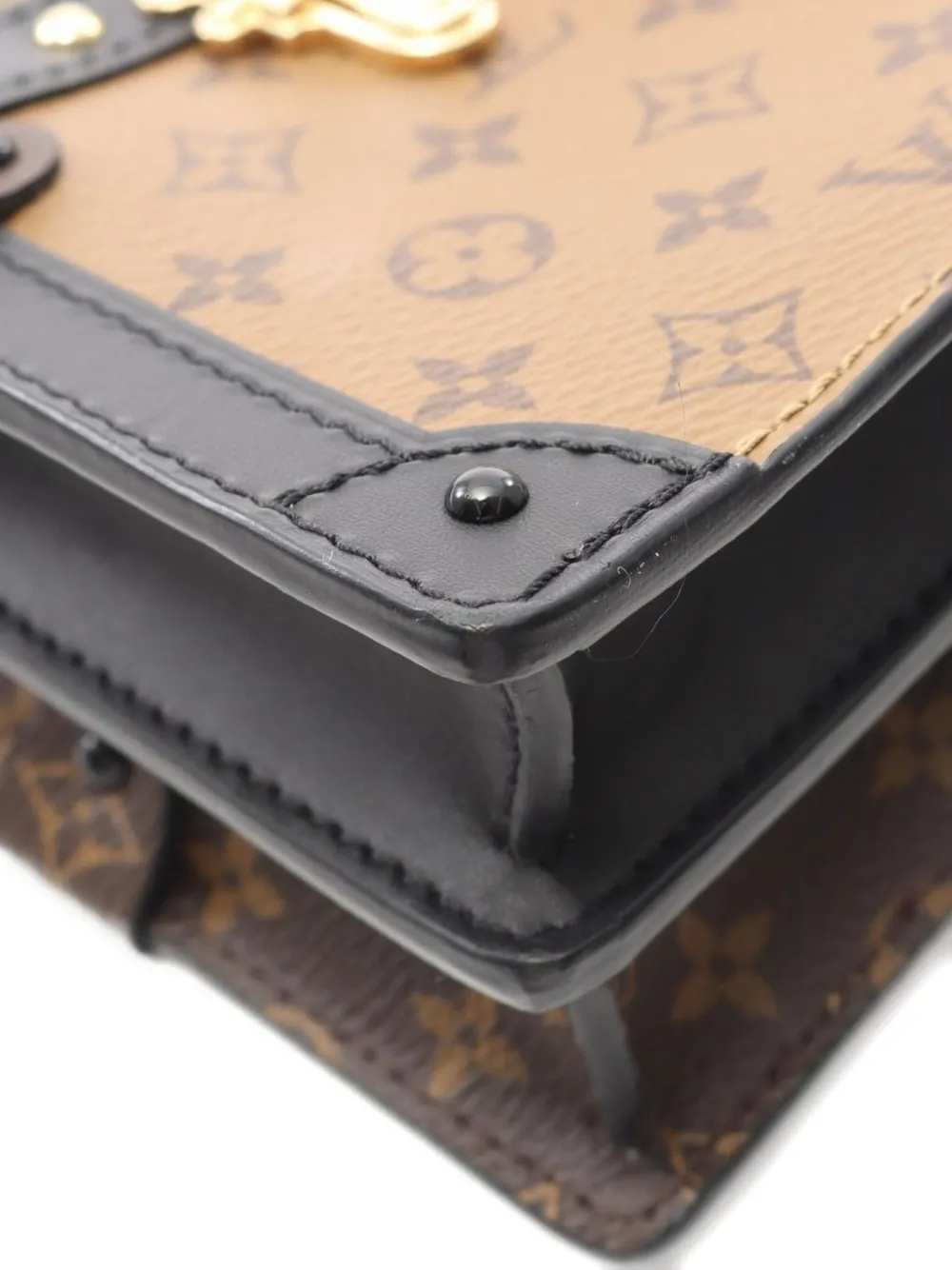 Pre-owned Louis Vuitton 2021 Trunk Monogram Reverse Shoulder Bag In Brown