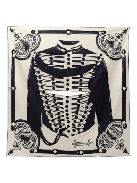 Hermès Pre-Owned 2010s Brandebourgs Tattoo bead-embroidered scarf