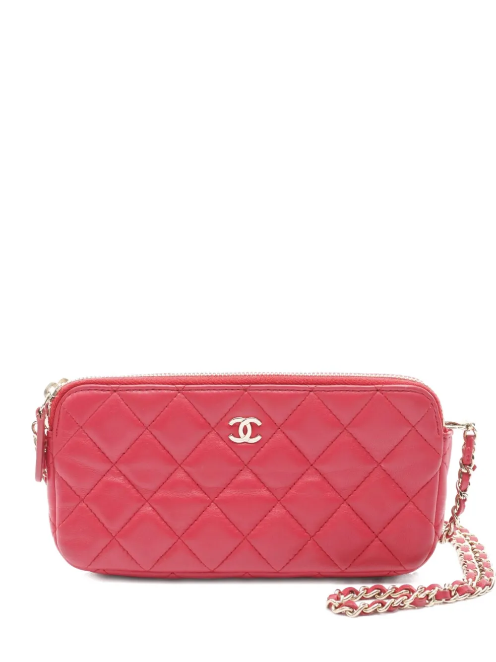 CHANEL Pre-Owned 2018 マテラッセ チェーンウォレット - ピンク CHANEL Pre-Owned 2018 マテラッセ チェーンウォレット - ピンク