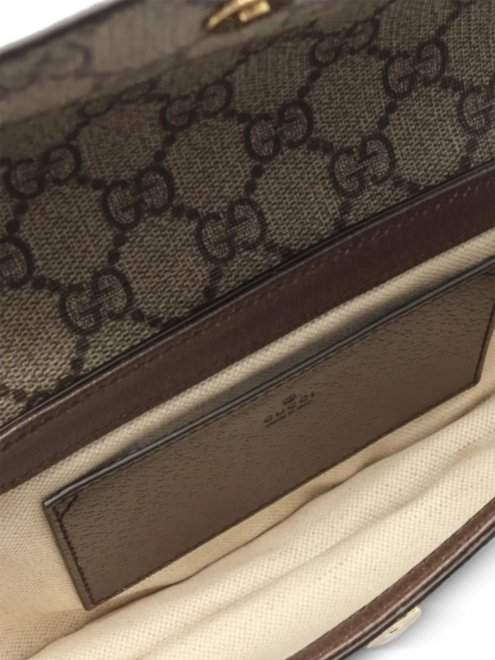 Pre-owned Gucci 2020s Ophidia Gg Supreme Cross Body Bag In Neutral