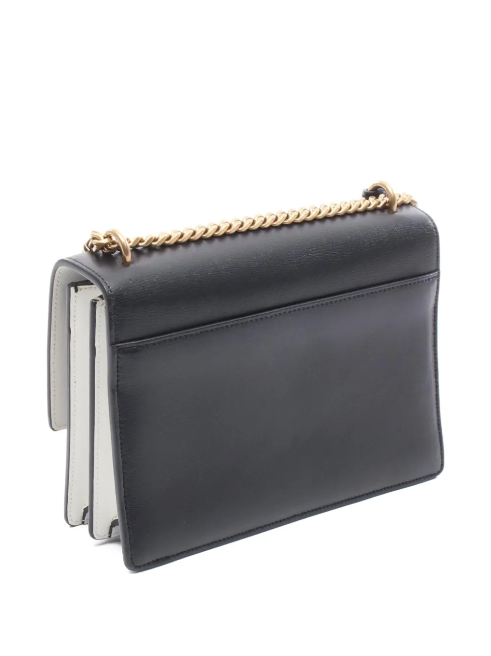 Pre-owned Saint Laurent 2010s Sunset Chain-strap Leather Shoulder Bag In Black