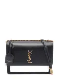 Saint Laurent Pre-Owned 2010s Sunset chain-strap leather shoulder bag - Black