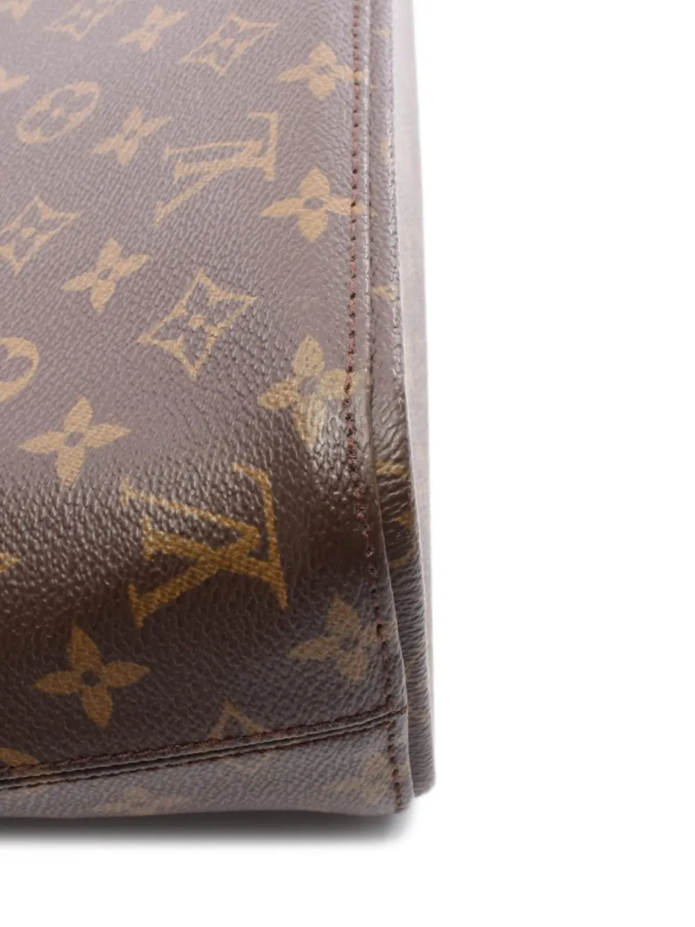 Pre-owned Louis Vuitton 2001 Monogram Canvas Luco Shoulder Bag In Brown