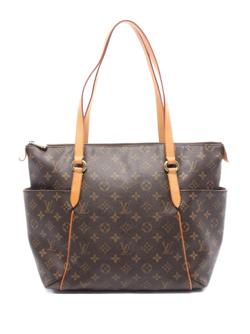 Pre-owned Louis Vuitton 2009 Totally Mm Monogram Tote Bag In Brown