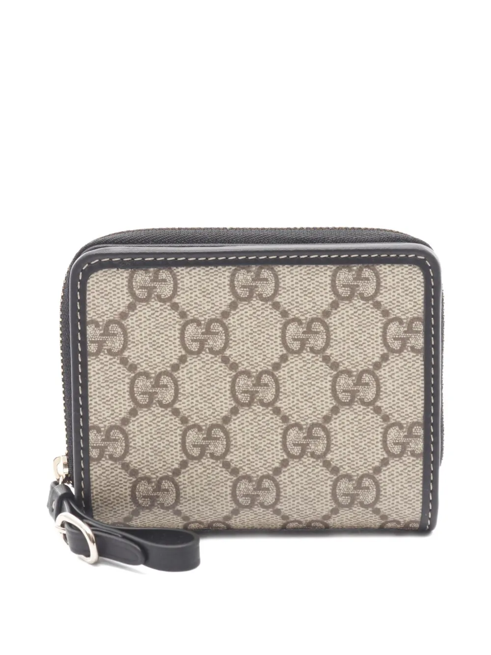 Pre-owned Gucci 2020 Mini Gg Emblem Wallet In Black